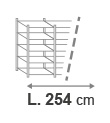 L. 254 cm